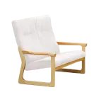 BE - 2 dvojkřeslo, koženka ROXA 0.01 - koženka bílá